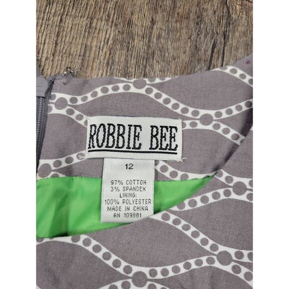 Robbie Bee Gray Women's Sleeveless Dress Size 12 Large - Picture 3 of 4